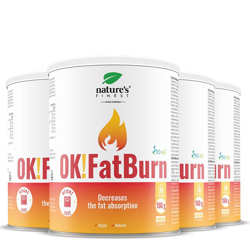 100% FatBurn Nápoj | 4x OK!FatBurn® | s ID-Alg® a L-Karnitinem | Nejlepší Spalovače Tuku v České republice | od Nature's Finest