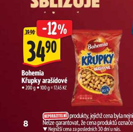  Bohemia Křupky arašídové 200 g 