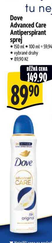 Dove  Advanced Care Antiperspirant sprej 150 ml  
