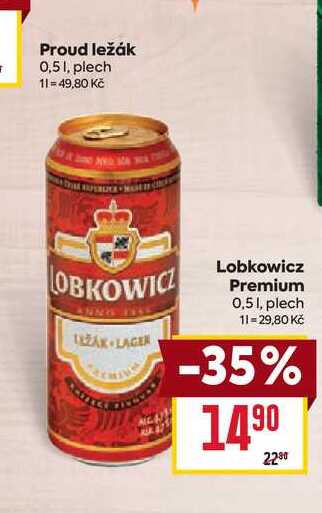 Lobkowicz Premium 0,51, plech 