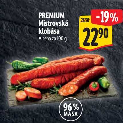 PREMIUM Mistrovská klobása 100 g