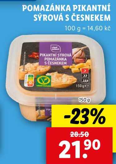 POMAZÁNKA PIKANTNÍ SÝROVÁ S ČESNEKEM, 150 g