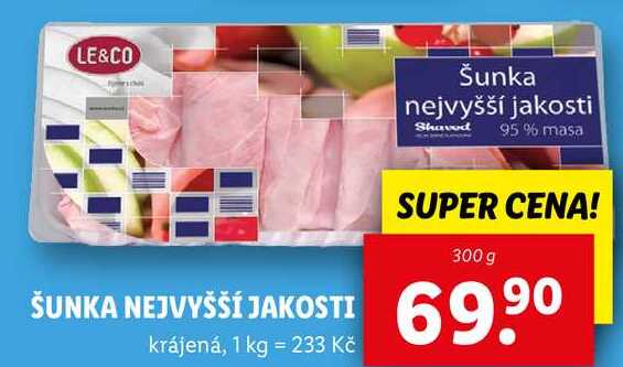 ŠUNKA NEJVYŠŠÍ JAKOSTI, 300 g