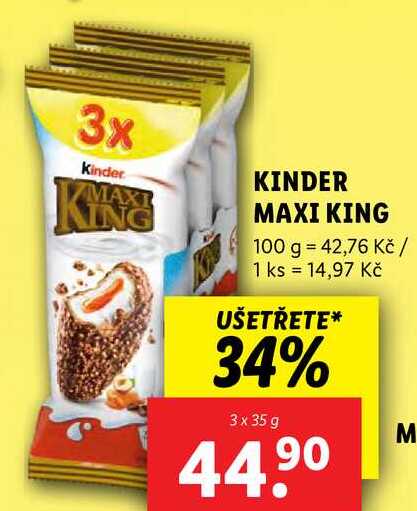 KINDER MAXI KING, 3x 35 g