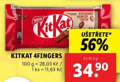 KITKAT 4FINGERS, 3x 41,5 g 