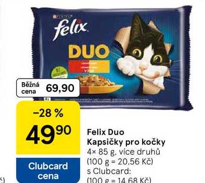 Kapsičky pro kočky, 4× 85 g 
