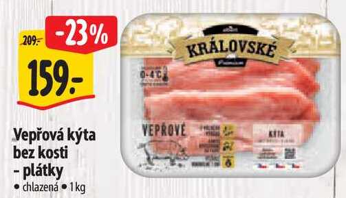 Vepřová kýta bez kosti - plátky, 1 kg