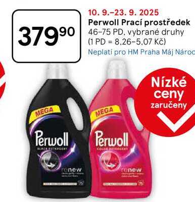Perwoll Prací prostředek, 46-75 PD, vybrané druhy