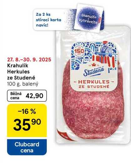 Krahulik Herkules ze Studené, 100 g, balený 