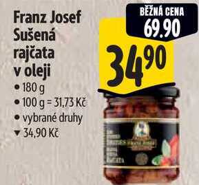 Franz Josef Sušená rajčata v oleji, 180 g