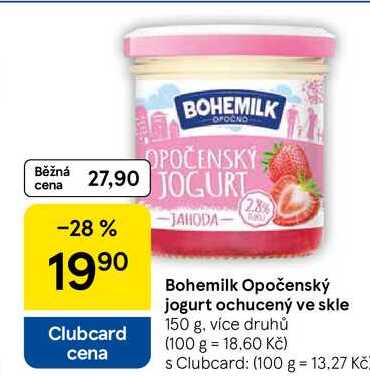 Bohemilk Opočenský jogurt ochucený ve skle, 150 g
