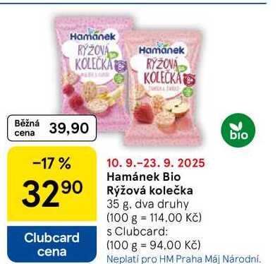 Hamánek Bio Rýžová kolečka, 35 g