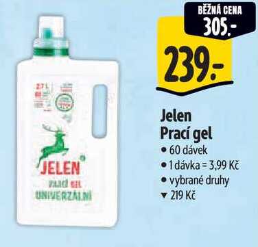 Jelen Prací gel, 60 dávek
