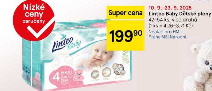 Linteo Baby Dětské pleny, 42-54 ks, více druhů 
