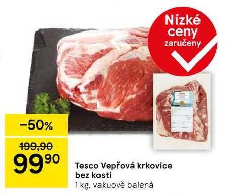 Tesco Vepřová krkovice bez kosti, 1 kg 