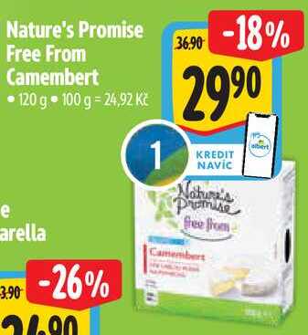 Nature's Promise Free From Camembert, 120 g 