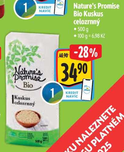 Nature's Promise Bio Kuskus celozrnný, 500 g