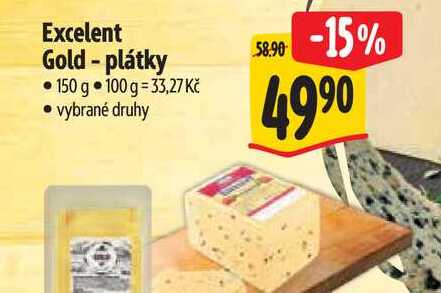 Excelent Gold - plátky 150 g 