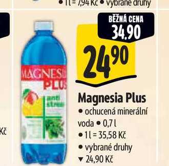   Magnesia Plus  ochucená minerální voda 0,7 l