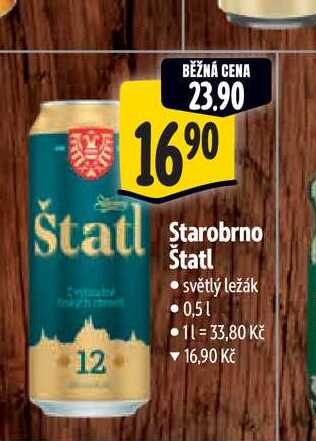   Starobrno Štatl světlý ležák 0,5 l