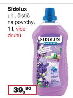 Sidolux univerzální čistič na povrchy, 1 I, více druhů 
