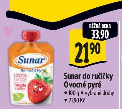  Sunar do ručičky Ovocné pyré 100 g 