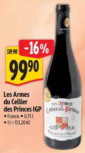 Les Armes du Cellier Armes des Princes IGP, 0,75 l