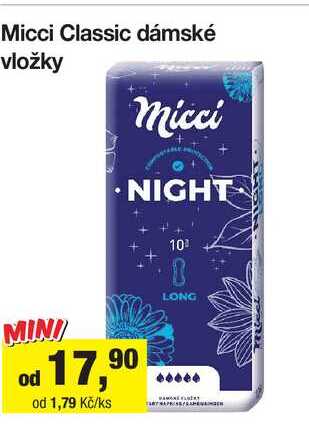 Micci Classic dámské vložky 10ks