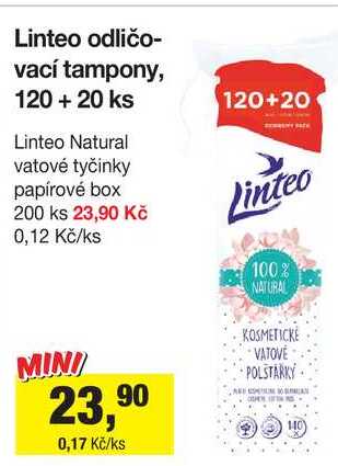 Linteo odličovací tampony, 120 + 20 ks