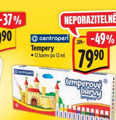   Tempery  12 barev  
