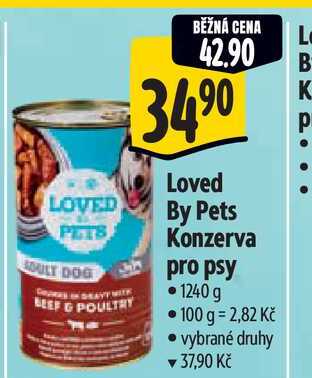   Loved By Pets Konzerva pro psy  1240 g  