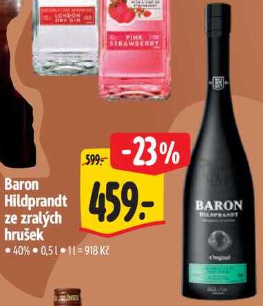 Baron Hildprandt ze zralých hrušek, 0,5 l