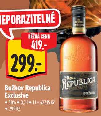 Božkov Republica Exclusive, 0,7 l