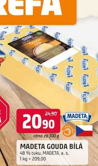 MADETA GOUDA BÍLÁ 48% tuku, 100g