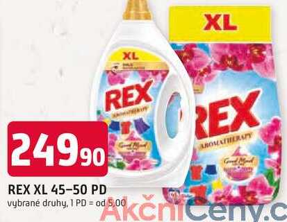 REX XL 45-50 PD vybrané druhy