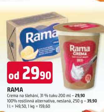 Rama Crema na šlehání, 31% tuku 200 ml