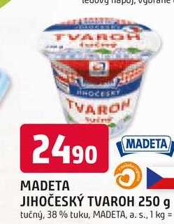 MADETA JIHOČESKÝ TVAROH 250 g tučný, 38% tuku