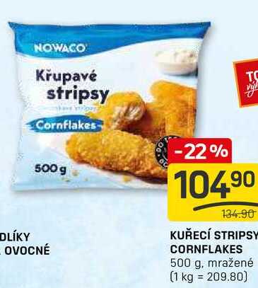 KUŘECÍ STRIPSY CORNFLAKES 500 g, mražené