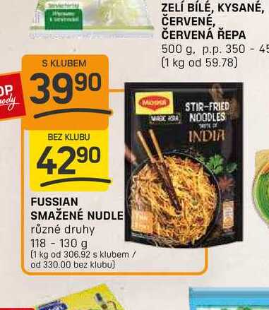 FUSSIAN SMAŽENÉ NUDLE různé druhy 118- 130 g