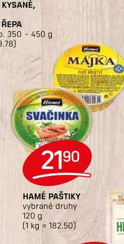 HAMÉ PAŠTIKY vybrané druhy 120 g 