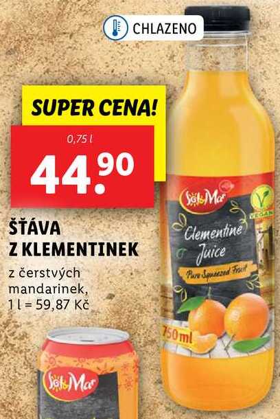 ŠŤÁVA Z KLEMENTINEK, 0,75 l