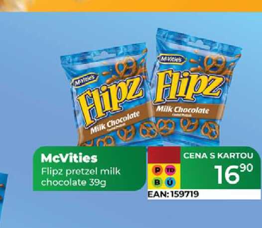 McVities Flipz pretzel milk chocolate 39g  