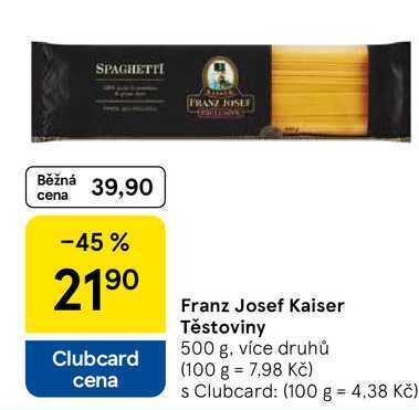 Franz Josef Kaiser Těstoviny, 500 g, více druhů 