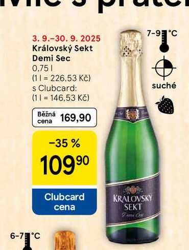 Královský Sekt Demi Sec, 0,75 l