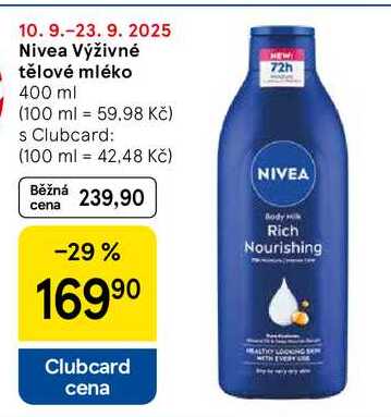 Nivea Výživné tělové mléko, 400 ml  