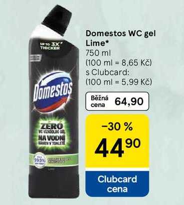 Domestos WC gel Lime, 750 ml 
