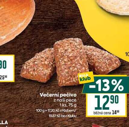 Večerní pečivo z naši pece 1ks, 75 g 