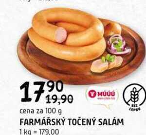 FARMÁŘSKÝ TOČENÝ SALÁM 100g