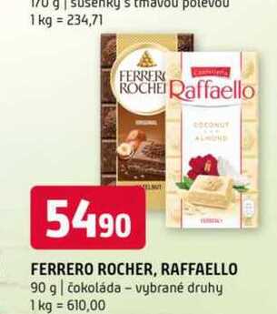 FERRERO ROCHER, RAFFAELLO 90 g 