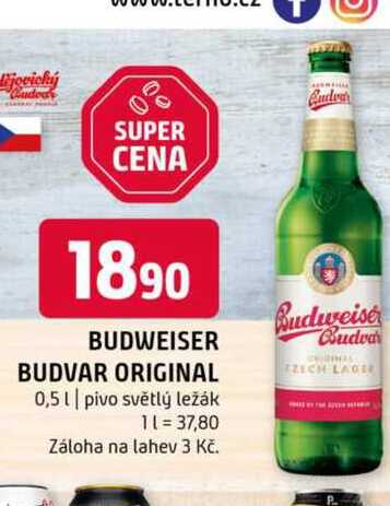 BUDWEISER BUDVAR ORIGINAL 0,5 l